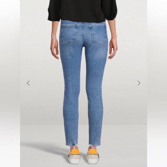 Good American blue Good Legs Skinny Jeans with step hem - size 4 / 27” - Picture 3 of 8